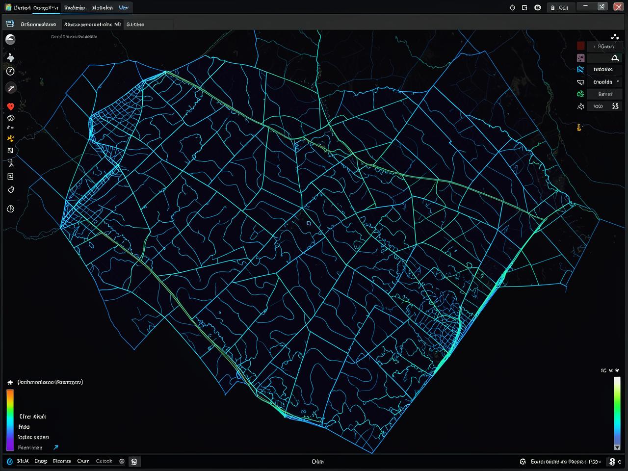 Drone survey orthomosaic and terrain mapping visualisation of land parcels